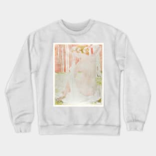 Nymph Crowned with Daisies (1899)  by Maurice Denis Crewneck Sweatshirt